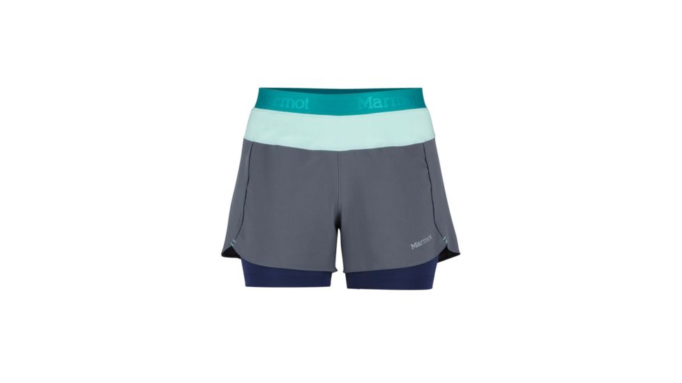 Marmot Pulse Short - Womens, Steel Onyx/Clear Sky, M 57530-1982-M