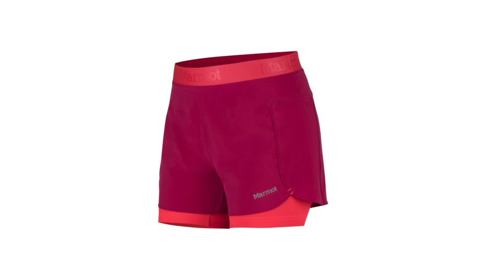 Marmot Pulse Short - Womens, Sangria, Extra Small 57530-6119-XS