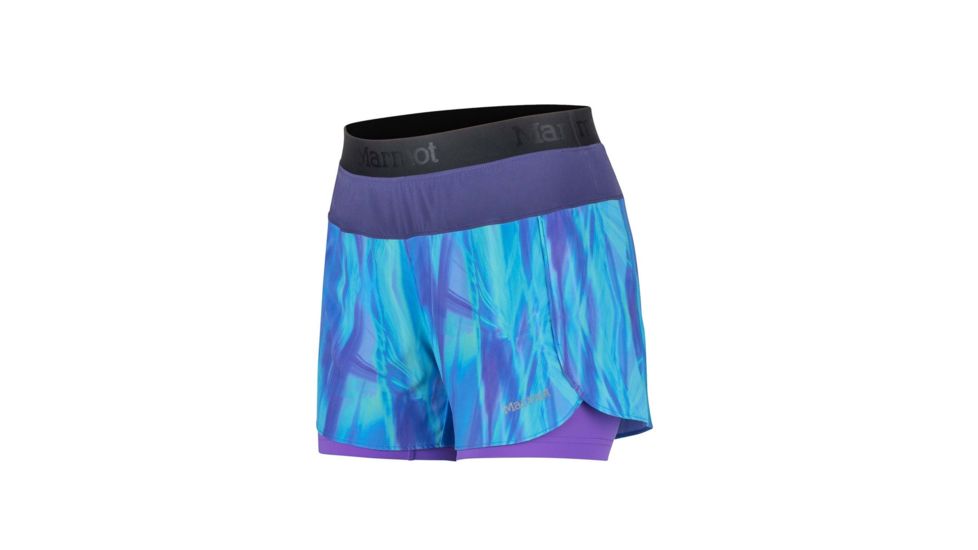 Marmot Pulse Short - Womens, Prism/Deep Dusk, Extra Small 57530-8978-XS