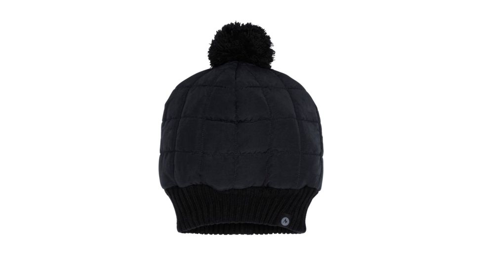 Marmot Quilted Pom Beanie - Womens, Black, One Size, 13930-Black-ONE-DEMO
