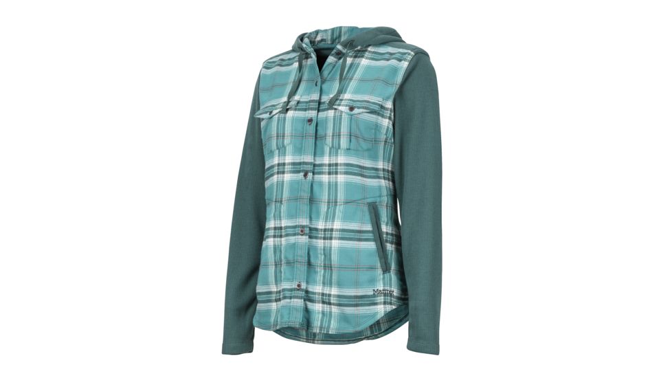 Marmot Reagan Flannel - Womens, Mallard Green, Extra Small, 49290-4759-XS