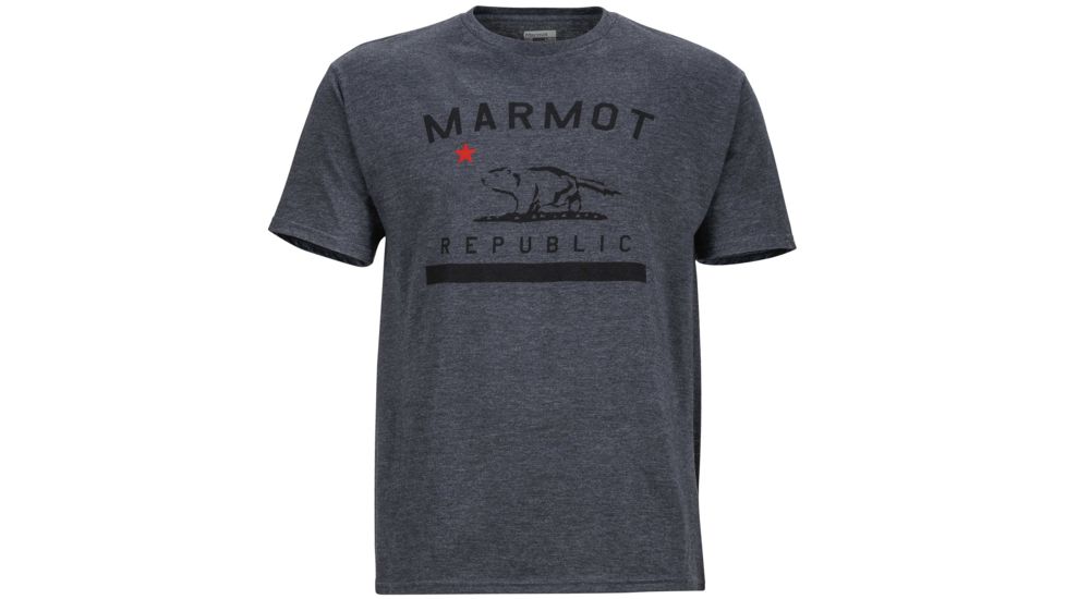 Marmot Republic Short Sleeve Tee - Men's-Charcoal Heather-Medium