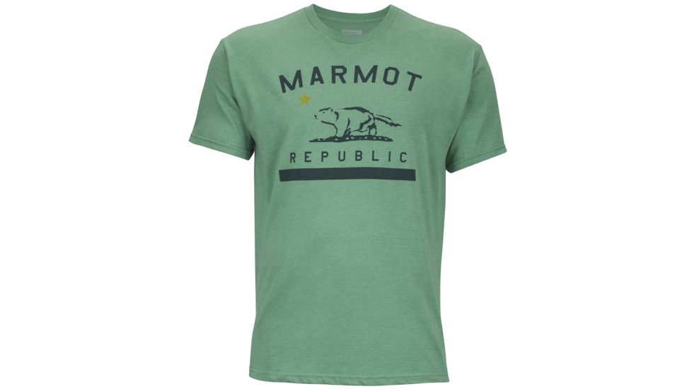 Marmot Republic Short Sleeve Tee - Men's-Green Heather-XX-Large