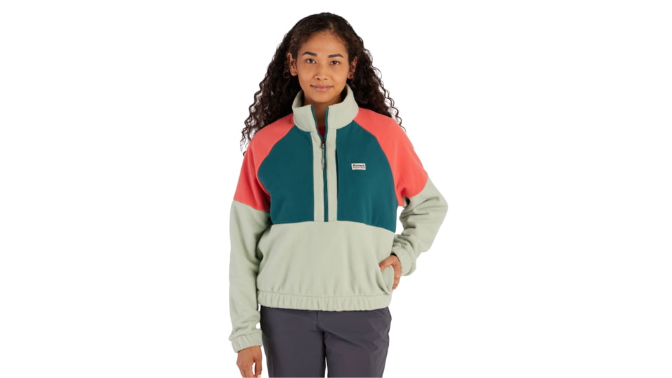 Marmot Retro Rocklin 1/2 Zip - Women's, Frosty Green/Dark Jungle/Grapefruit, Medium, M14615-23228-M