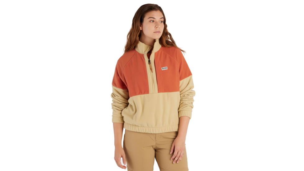 Marmot Retro Rocklin 1/2 Zip - Women's, Light Oak/Auburn, Extra Small, M14615-23313-XS