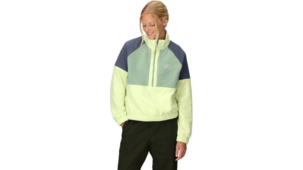Marmot Retro Rocklin 1/2 Zip - Women's, Matcha/Agate Green/Thunderhead, M, M14615-24404M