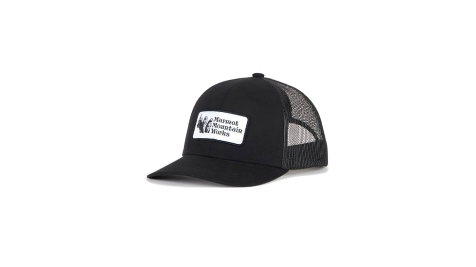Marmot Retro Trucker Hat, Black/Black, One Size, M14313-1101-ONE