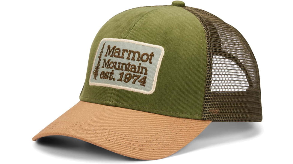 Marmot Retro Trucker Hat - Men's, Nori Corduroy/Scotch, One Size, 16410-3121-ONE