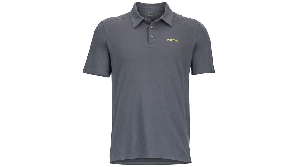 Marmot Reyes Polo Short Sleeve Shirt - Men's -Steel Onyx-Small