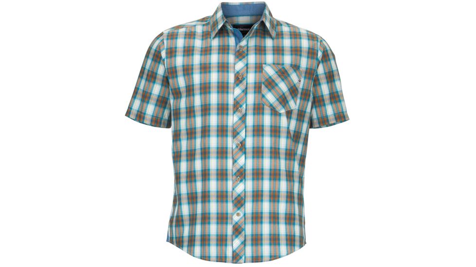Ridgecrest Short Sleeve Shirt - Mens-Crystal Blue-X-Large