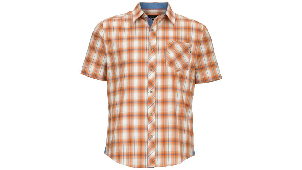 Ridgecrest Short Sleeve Shirt - Mens-Warm Orange-Medium