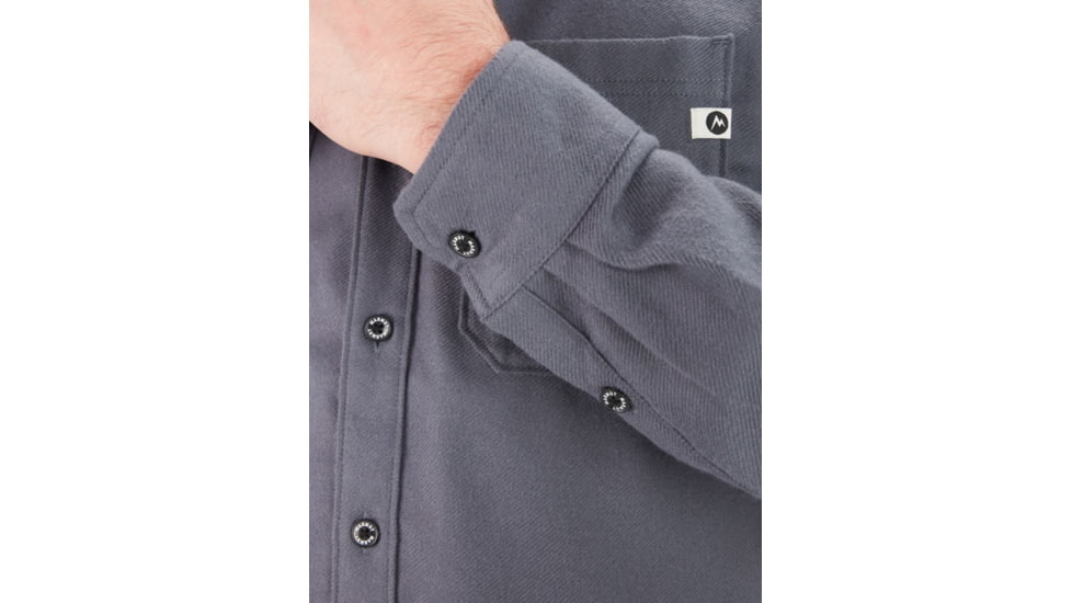 Marmot Ridgefield Heavyweight Flannel Overshirt - Mens, Steel Onyx, Medium, M13555-1515-M