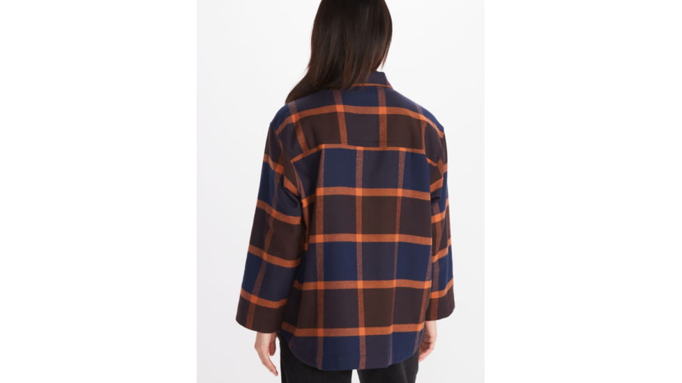 Marmot Ridgefield Heavyweight Flannel Overshirt - Womens, Arctic Navy, Extra Small, M13282-2975-XS