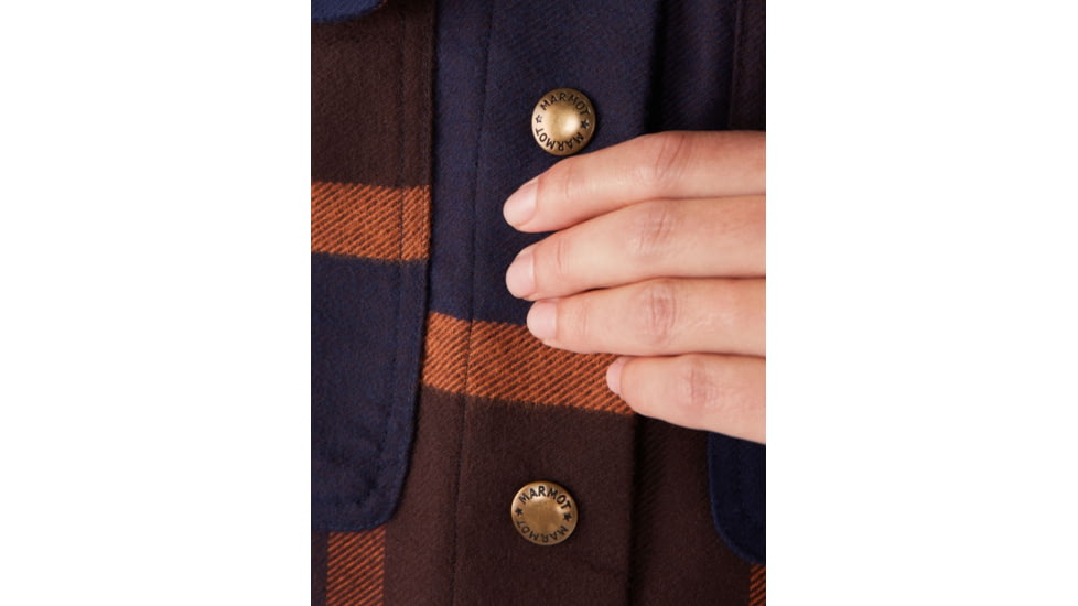 Marmot Ridgefield Heavyweight Flannel Overshirt - Womens, Arctic Navy, Extra Small, M13282-2975-XS