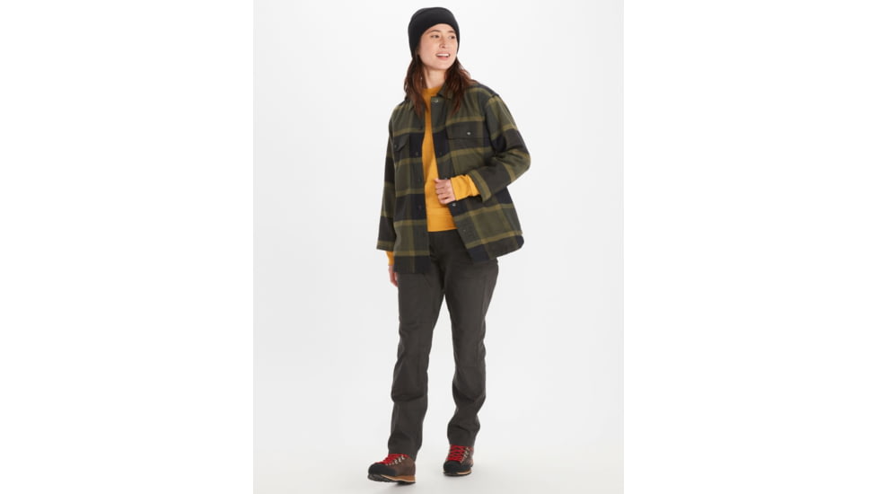 Marmot Ridgefield Heavyweight Flannel Overshirt - Womens, Nori, Small, M13282-4859-S