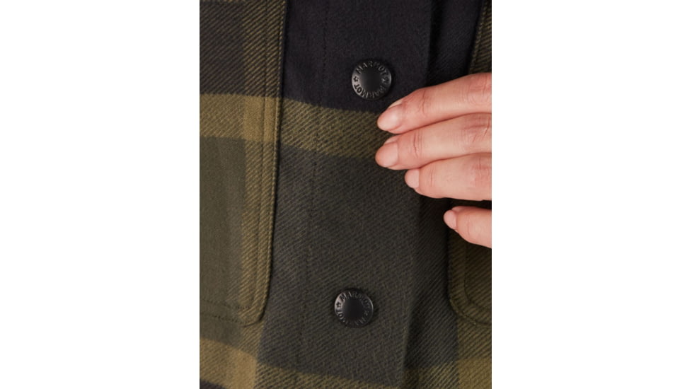 Marmot Ridgefield Heavyweight Flannel Overshirt - Womens, Nori, Small, M13282-4859-S