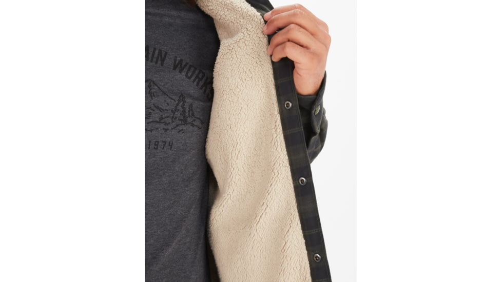 Marmot Ridgefield Heavyweight Sherpa Lined Flannel - Mens, Nori, Medium, M10614-4859-M