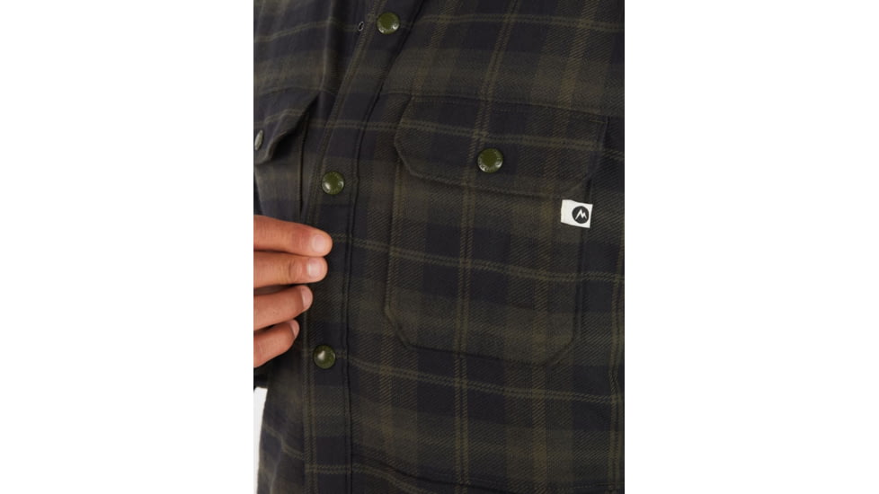 Marmot Ridgefield Heavyweight Sherpa Lined Flannel - Mens, Nori, Medium, M10614-4859-M