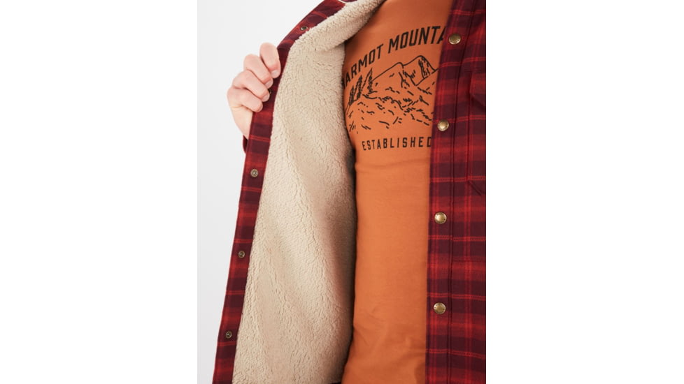 Marmot Ridgefield Heavyweight Sherpa Lined Flannel - Mens, Port Royal, Small, M10614-6257-S