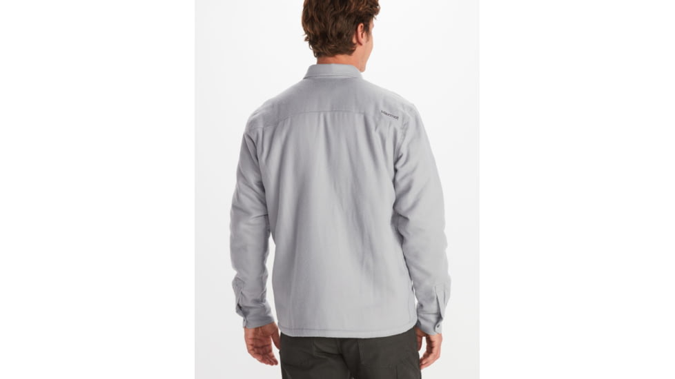 Marmot Ridgefield Heavyweight Sherpa Lined Flannel - Mens, Sleet, Medium, M10614-504-M