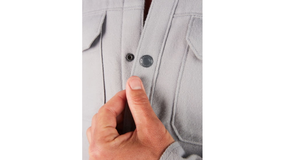 Marmot Ridgefield Heavyweight Sherpa Lined Flannel - Mens, Sleet, Medium, M10614-504-M