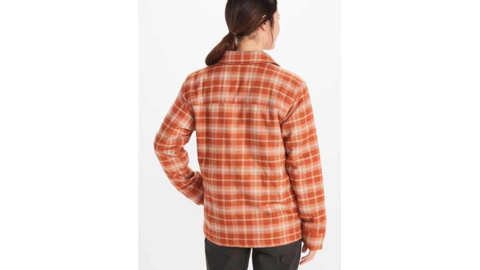 Marmot Ridgefield Heavyweight Sherpa Lined Flannel - Womens, Copper, Medium, M10512-7160-M