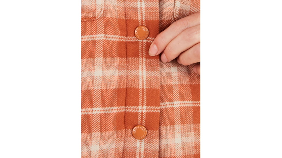 Marmot Ridgefield Heavyweight Sherpa Lined Flannel - Womens, Copper, Medium, M10512-7160-M
