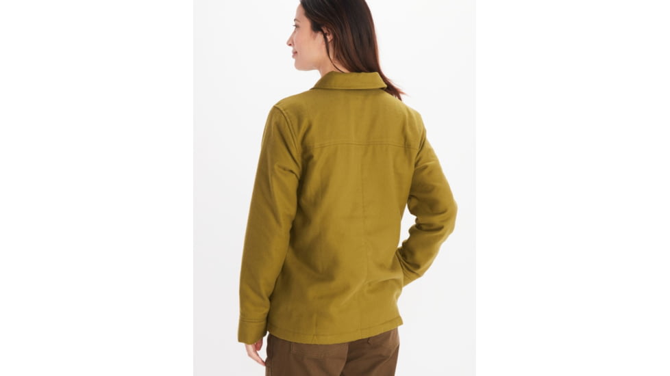 Marmot Ridgefield Heavyweight Sherpa Lined Flannel - Womens, Military Green, Medium, M10512-4050-M
