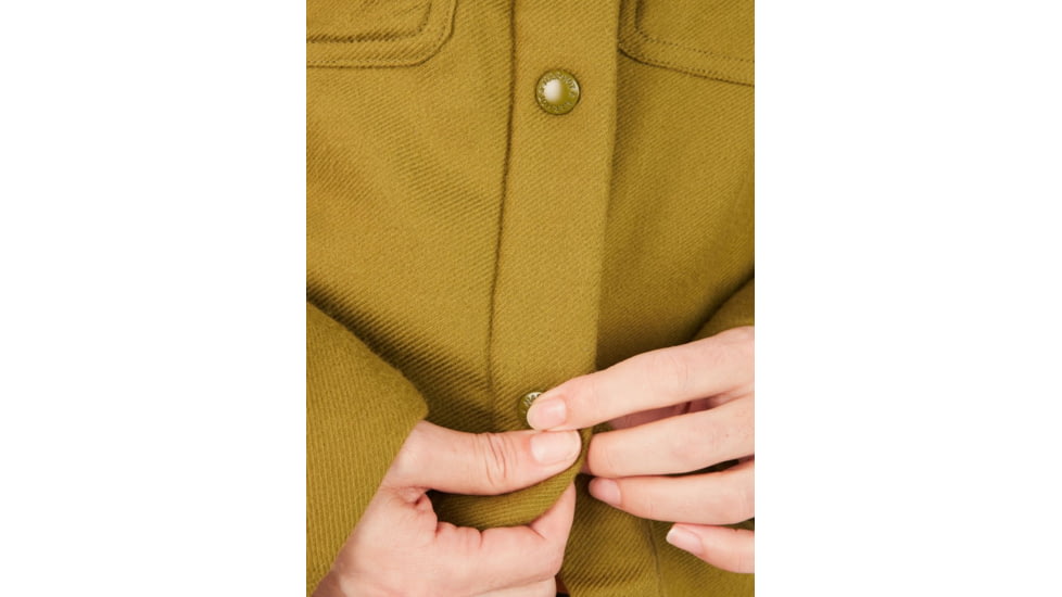 Marmot Ridgefield Heavyweight Sherpa Lined Flannel - Womens, Military Green, Medium, M10512-4050-M