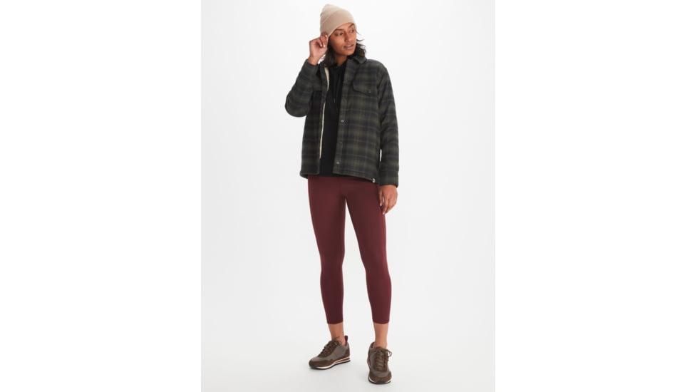 Marmot Ridgefield Heavyweight Sherpa Lined Flannel - Womens, Nori, Medium, M10512-4859-M