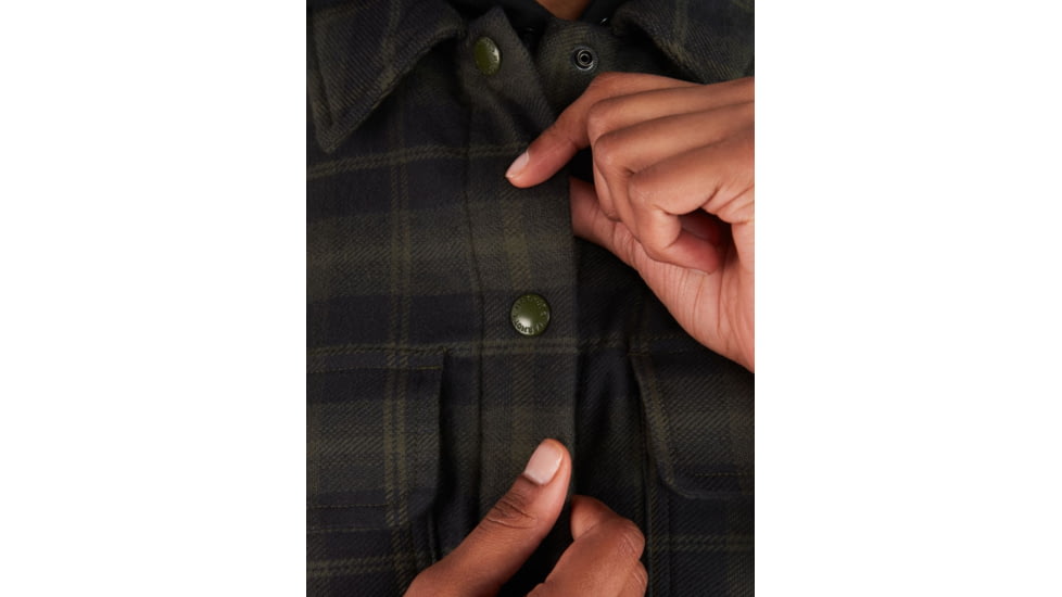 Marmot Ridgefield Heavyweight Sherpa Lined Flannel - Womens, Nori, Medium, M10512-4859-M