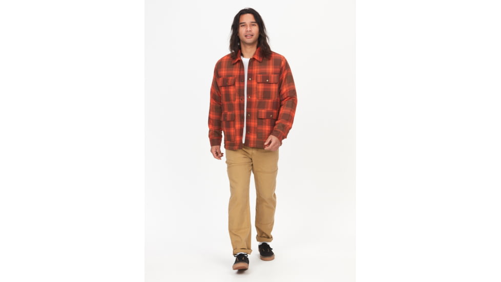 Marmot Ridgefield Sherpa Flannel Shirt Jacket - Mens, Chocolate, Medium, M14654-22262-M