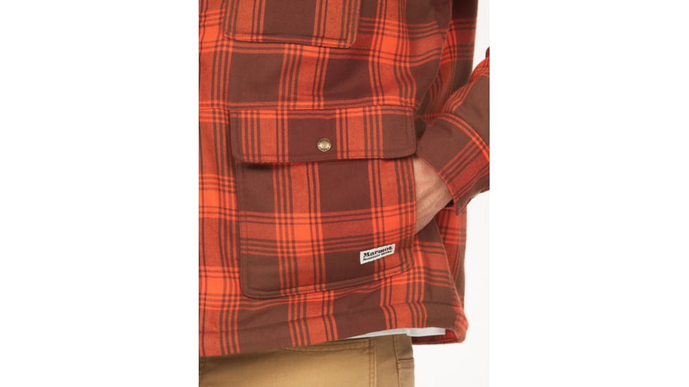 Marmot Ridgefield Sherpa Flannel Shirt Jacket - Mens, Chocolate, Medium, M14654-22262-M