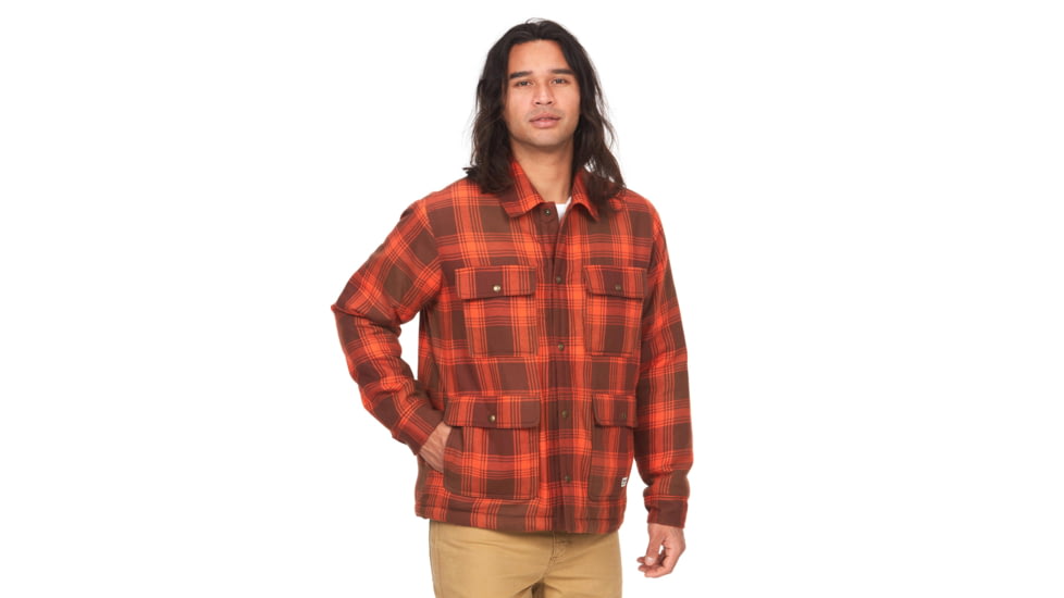 Marmot Ridgefield Sherpa Flannel Shirt Jacket - Mens, Chocolate, Medium, M14654-22262-M