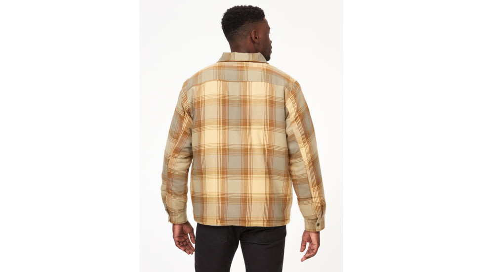Marmot Ridgefield Sherpa Flannel Shirt Jacket - Mens, Light Oak, Large, M14654-22264-L