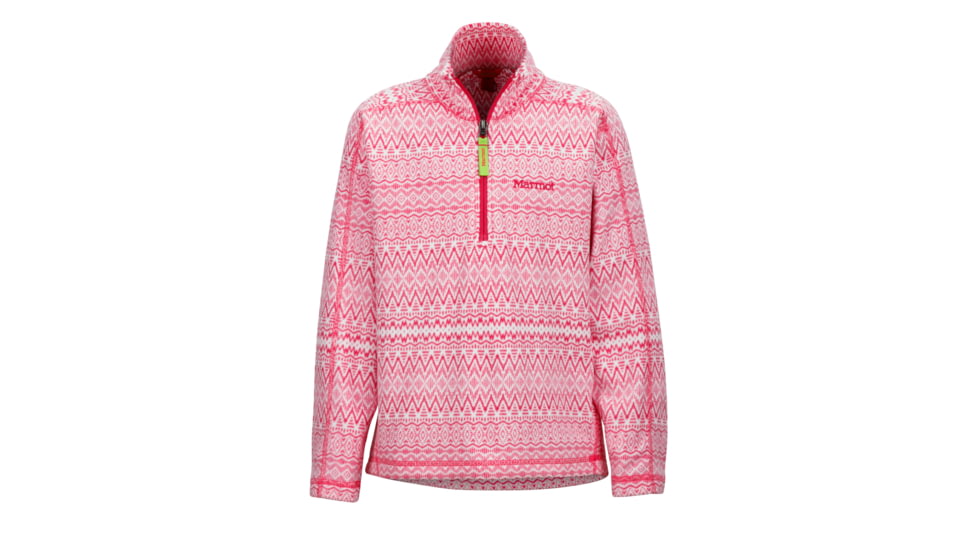 Marmot Rocklin 1/2 Zip - Girl's-Pink Rock Alps-X-Large