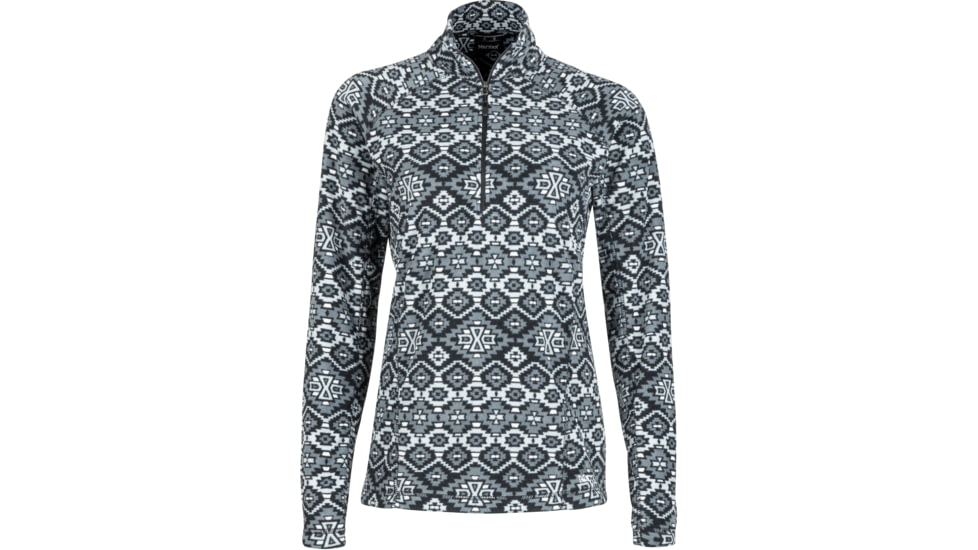 Marmot Rocklin 1/2 Zip - Women's-Black Maya-Small