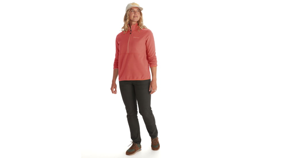 Marmot Rocklin 1/2 Zip - Womens, Grapefruit, Large, M12403-9949-L