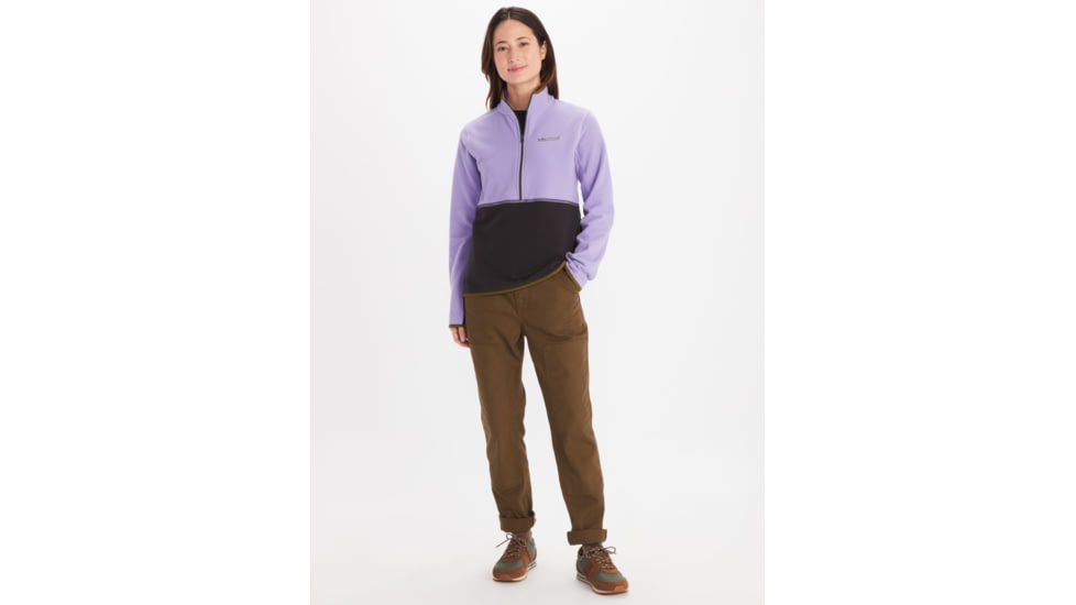 Marmot Rocklin 1/2 Zip - Womens, Paisley Purple/Black, Extra Small, M12403-20797-XS