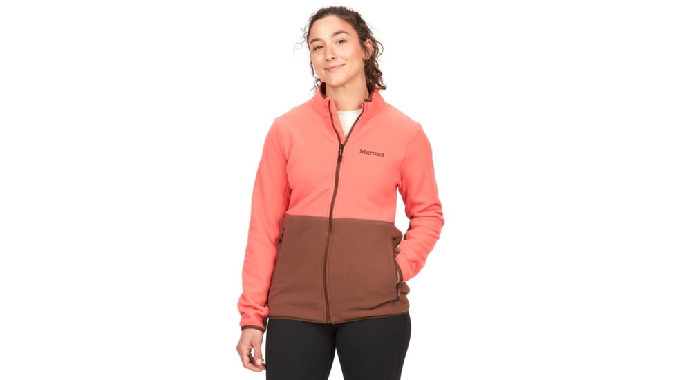 Marmot Rocklin Full Zip Jacket - Women's, Grapefruit/Pinecone, Small, M12402-22519-S