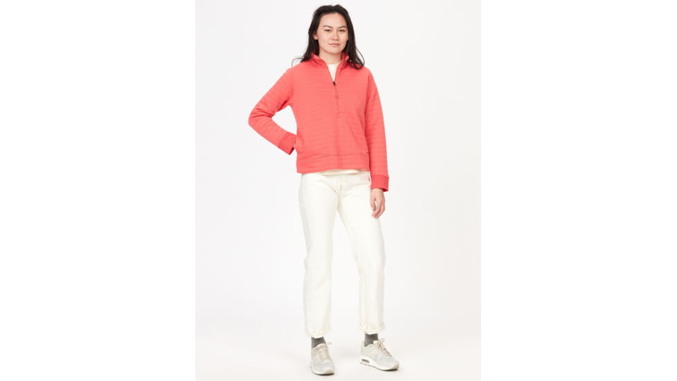 Marmot Roice 1/2 Zip - Womens, Grapefruit, Medium, M10650-9949-M