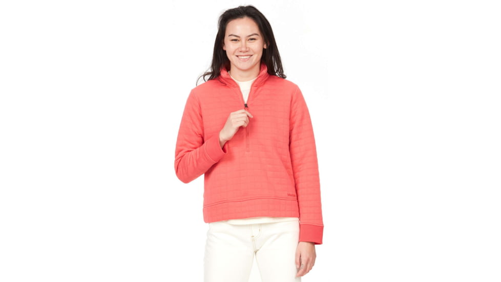 Marmot Roice 1/2 Zip - Womens, Grapefruit, Medium, M10650-9949-M