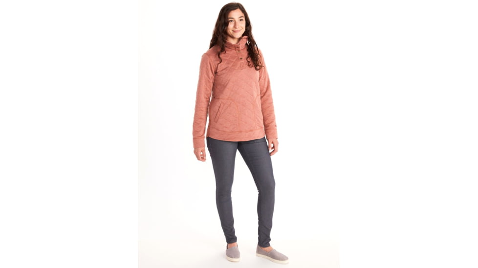 Marmot Roice Pullover LS - Womens, Picante Heather, Extra Large, 47680-7380-XL