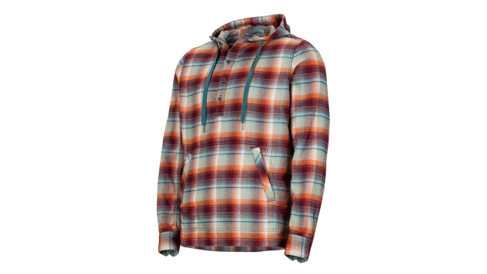 Marmot Rolin Heavyweight Flannel Long Sleeve Shirt - Mens, Dark Rust, Small, 42910-9805-S