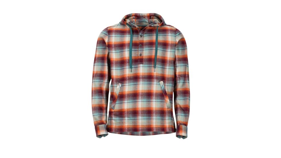 Marmot Rolin Heavyweight Flannel Long Sleeve Shirt - Mens, Dark Rust, Small, 42910-9805-S