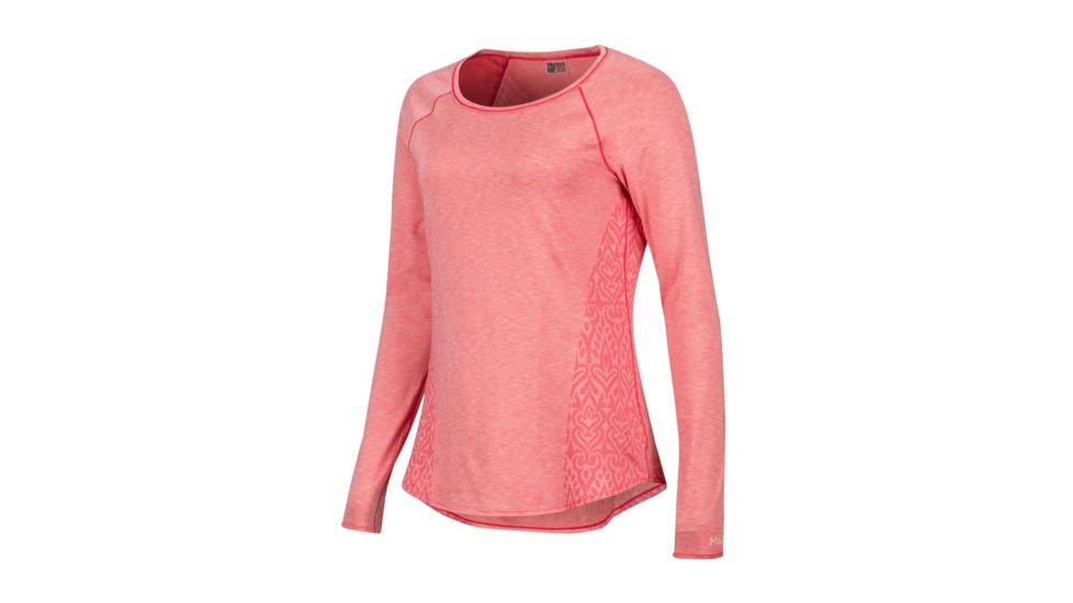 Marmot Rowe Long Sleeve T-Shirt - Womens, Hibiscus, Small 48140-6205-S