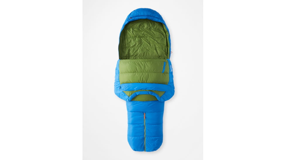 Marmot Sawtooth Sleeping Bags - Mens, Dark Azure/Foliage, Dual-Zip, Extra Wide, M12788-19625-DZ
