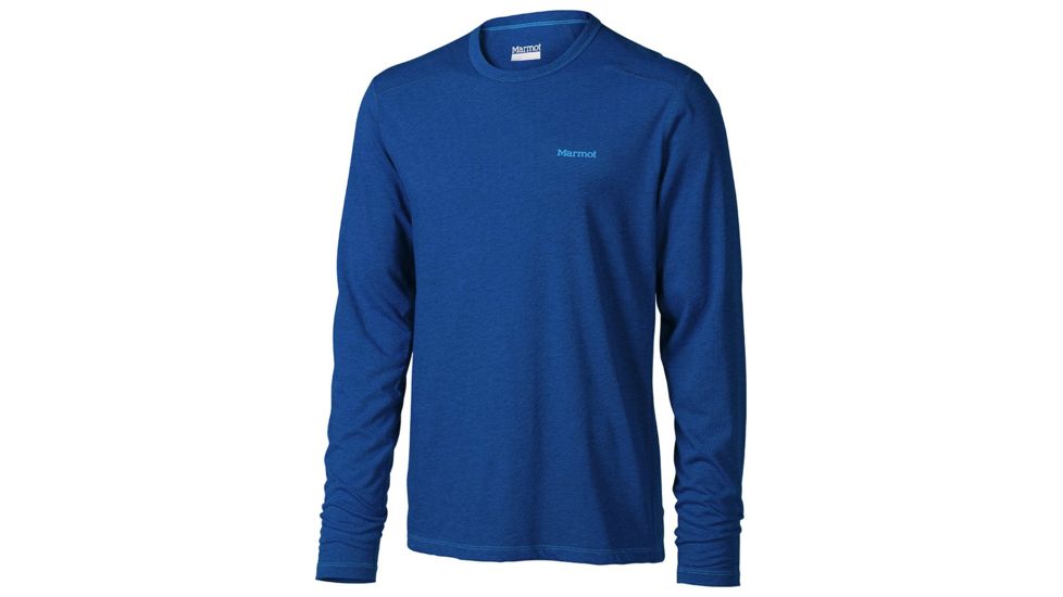 Marmot Saxon Long Sleeve Tee - Men's-Blue Sapphire-Small