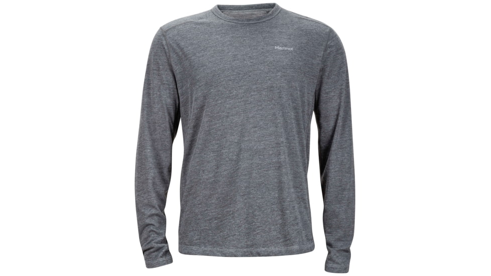 Marmot Saxon Long Sleeve Tee - Men's-Cinder Heather-X-Large