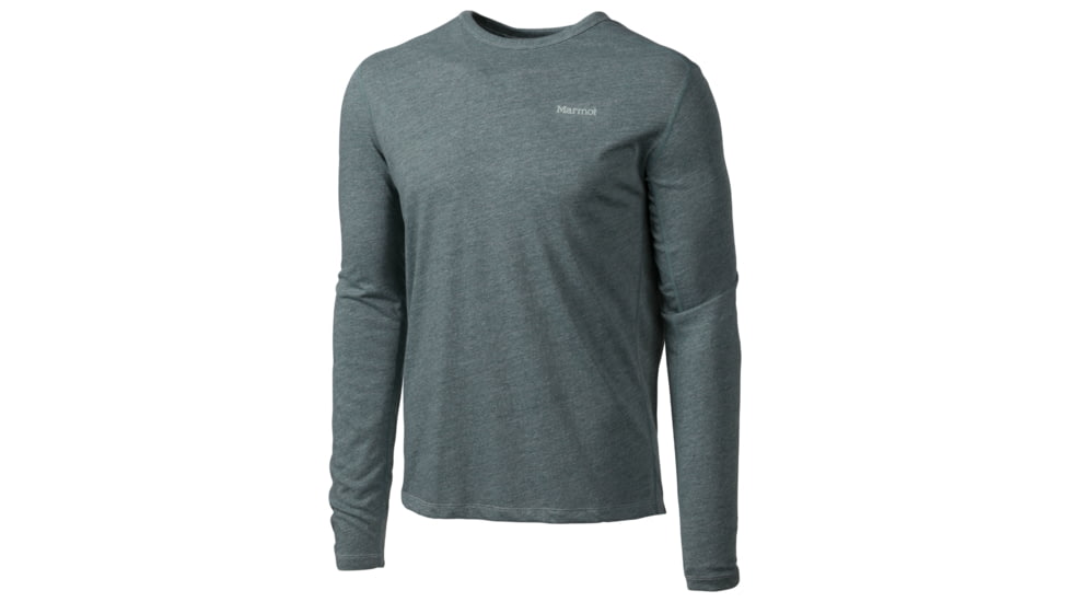 Marmot Saxon Long Sleeve Tee - Men's-Dark Mineral Heather-XX-Large